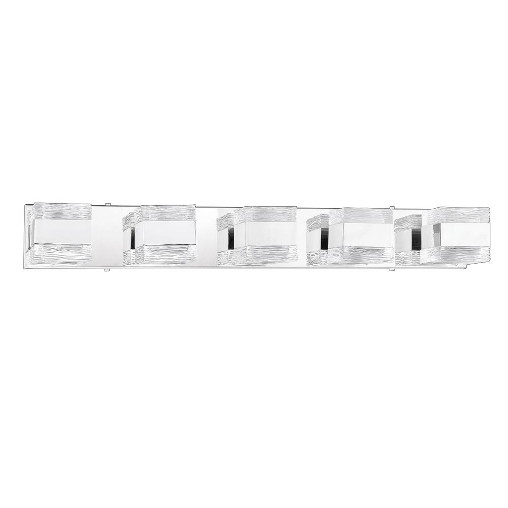 CUBIX 5-Light Chrome Vanity Light