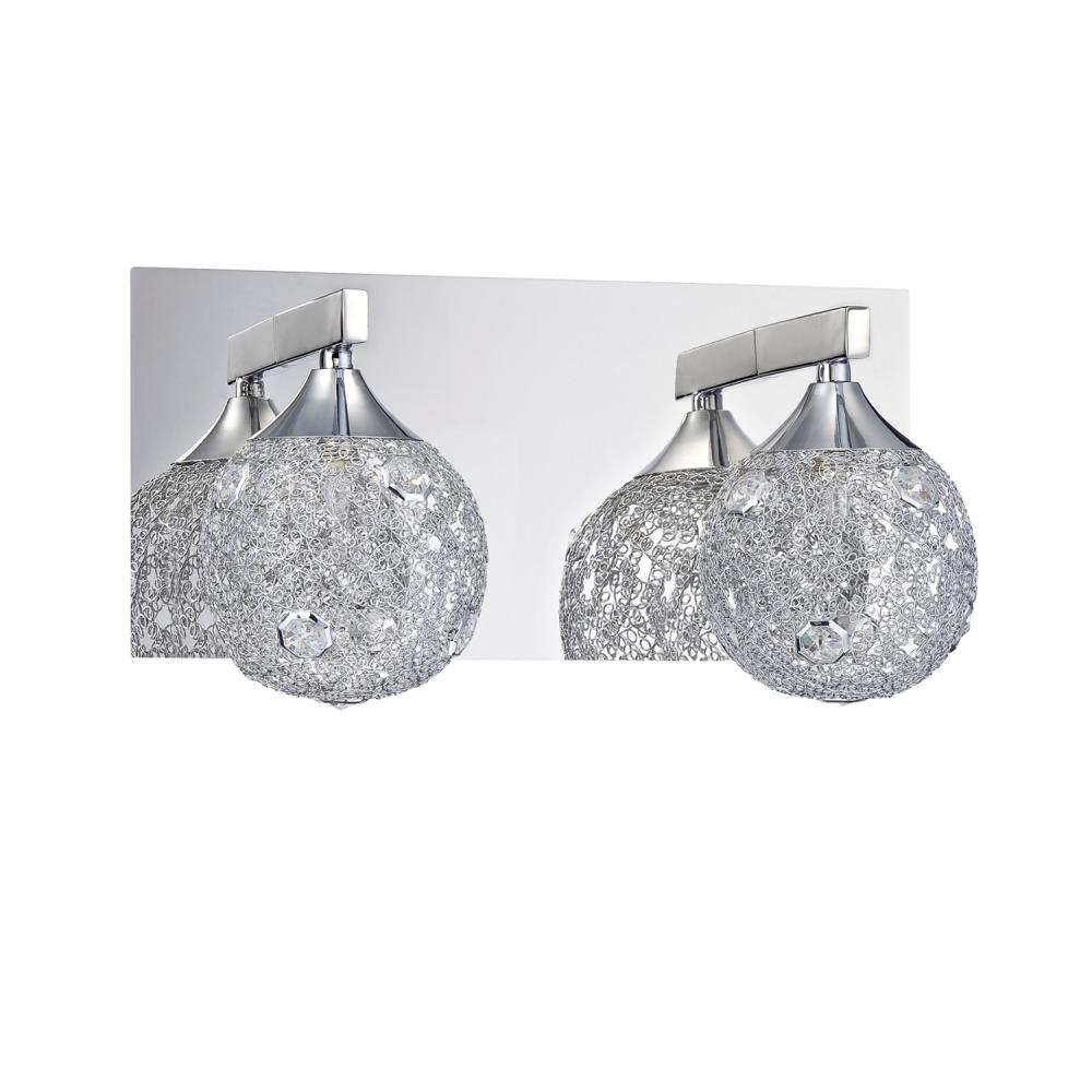 SOLARO 2-Light Chrome Vanity Light