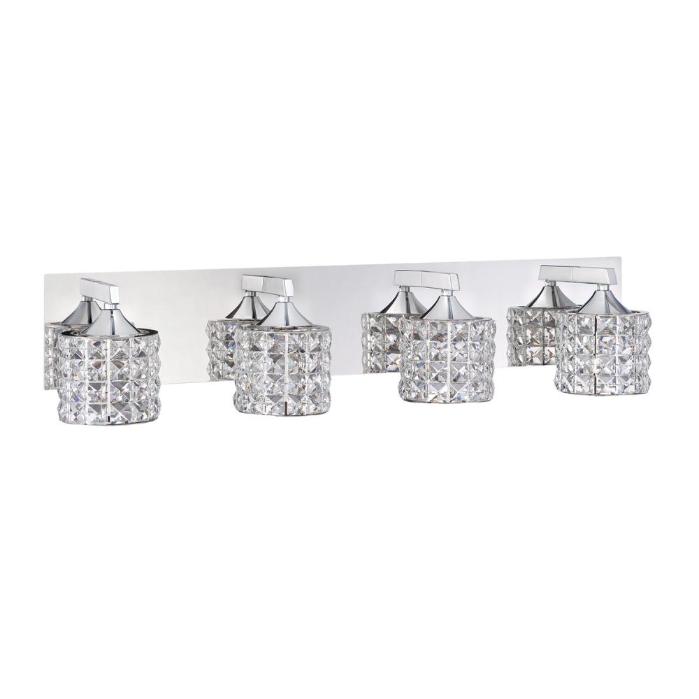 LUSTRA 4-Light Chrome Vanity Light