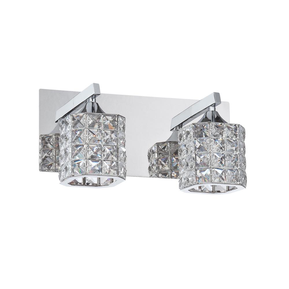 SHIMERA 2-Light Chrome Vanity Light