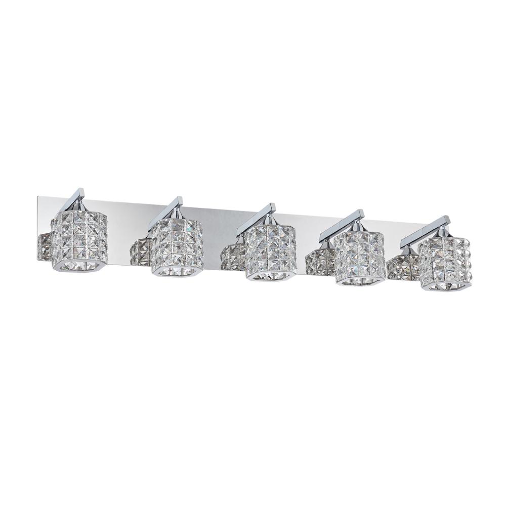 SHIMERA 5-Light Chrome Vanity Light