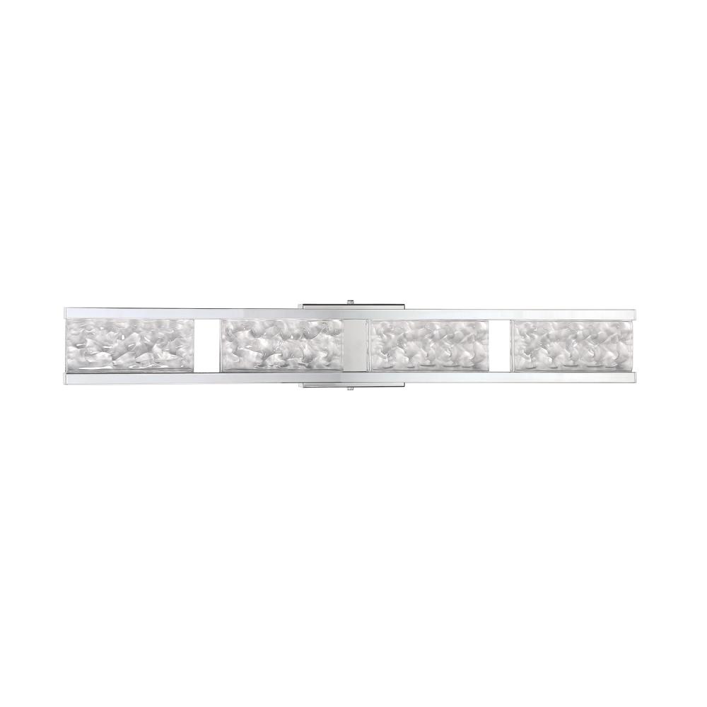 CALLAVIO 4-Light-LED Chrome Vanity Light with Glass style #6