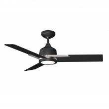 Kendal AC22444-BLK/SN - TRITON-44 44 in. Black & Satin Nickel Ceiling Fan