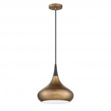 Kendal PF140-BRS/BLK - MEDINA 1-Light Brass & Black Pendant