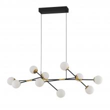 Kendal PF211-10L-BLK/BRS - CALIPSO 10-Light LED Pendant