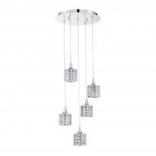 Kendal PF61-5LPA-CH - LUSTRA series 5-Light Chrome Pendant Pan