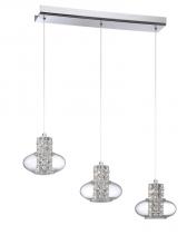 Kendal PF52-3LBR-CH - ARIA series 3-Light Chrome Pendant Bar