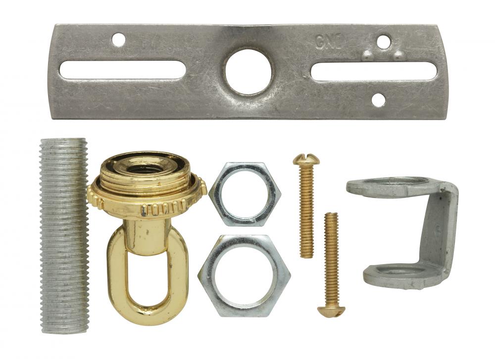 Screw Collar Loop Parts Bag; Brass Finish