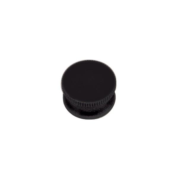 Brass Lock-Up Cap; 1/8 IP; 9/16" Diameter; 1/4" Height; Black Finish