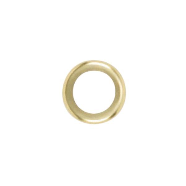 Steel Check Ring; Curled Edge; 1/4 IP Slip; Brass Plated Finish; 1-1/2" Diameter