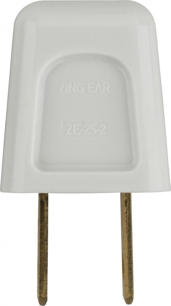 Quick Connect Plug; Polarized; 18/2 SPT-2; 6A-125V; White Finish