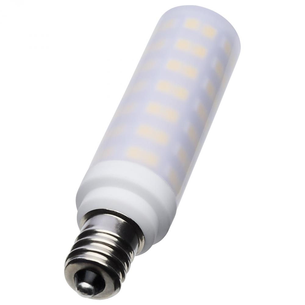 6.5 Watt T6 LED; Frost Finish; E12 Base; 5000K; 120 Volt