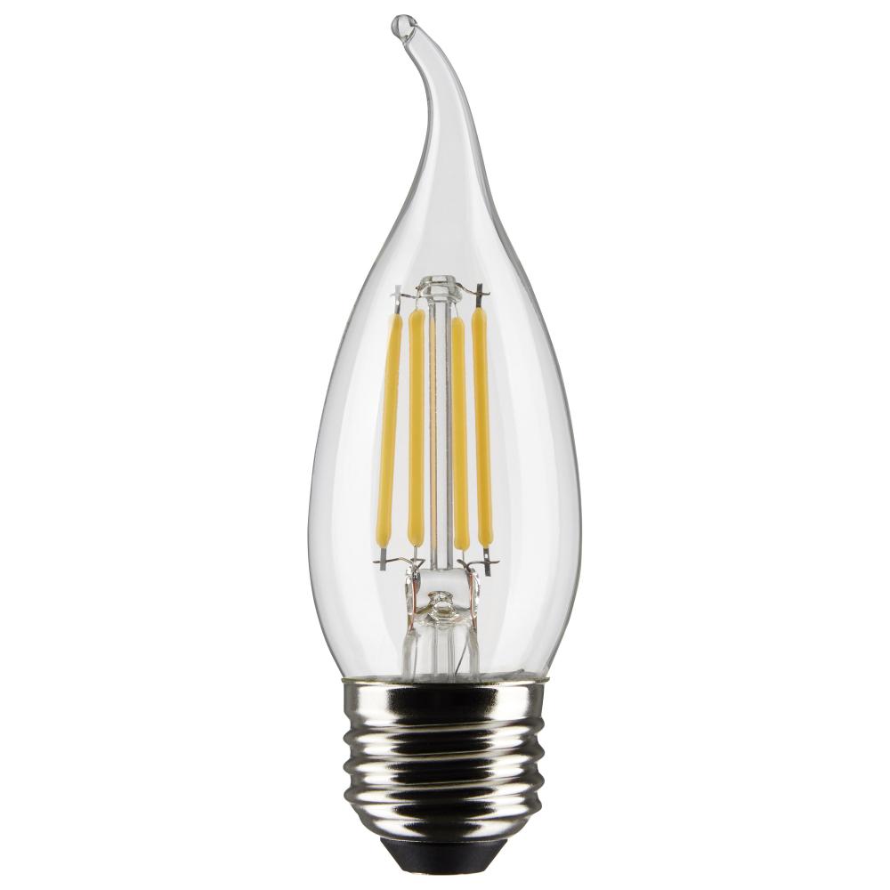 5.5 Watt CA10 LED; Clear; Medium base; 90 CRI; 2700K; 120 Volt