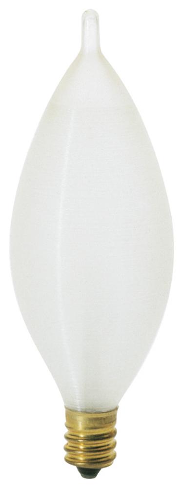 60 Watt C11 Incandescent; Spun White; 1500 Average rated hours; 606 Lumens; Candelabra base; 120