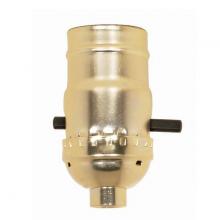 Satco Products Inc. 90/410 - On-Off Push Thru Socket; 1/8 IPS; Aluminum; Brite Gilt Finish; 660W; 250V; 250 Master