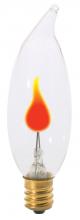 Satco Products Inc. S3756 - 3 Watt CA8 Incandescent; Clear; 1000 Average rated hours; Candelabra base; 120 Volt; Carded