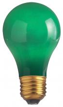 Satco Products Inc. S4982 - 40 Watt A19 Incandescent; Ceramic Green; 2000 Average rated hours; Medium base; 130 Volt