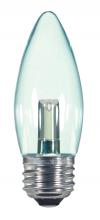 Satco Products Inc. S9154 - 1.4 Watt LED; B11; Clear; 2700K; Medium base; 120 Volt; Carded