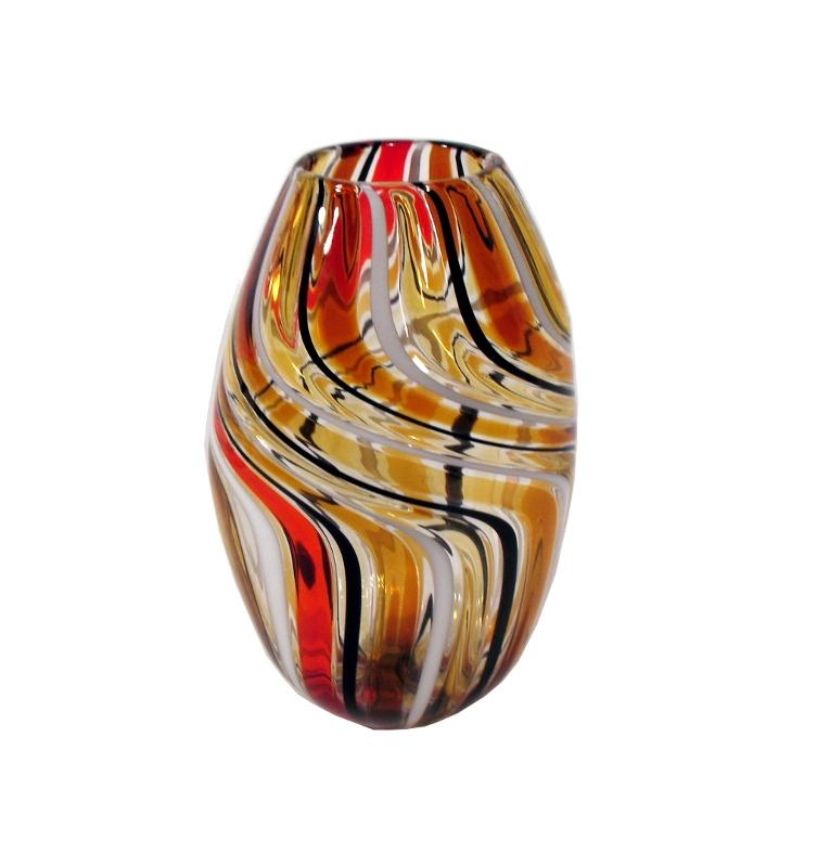 VASE, OVAL, CANALE, AMBER