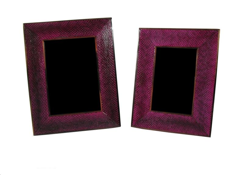 FRAME, 5X7, SNAKESKIN, MAGENTA