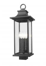 Z-Lite 5017PHBS-BK - 4 Light Outdoor Post Mount Fixture