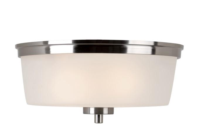 Fusion Collection 2-Light Shaded Flush Mount Indoor Ceiling Light