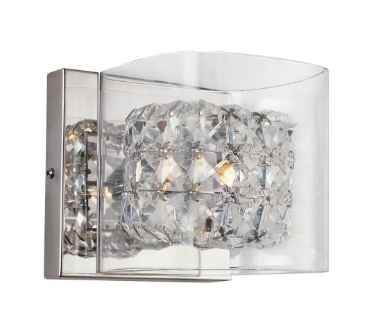 1LT-WALL SCONCE-SQUARE CRYSTAL