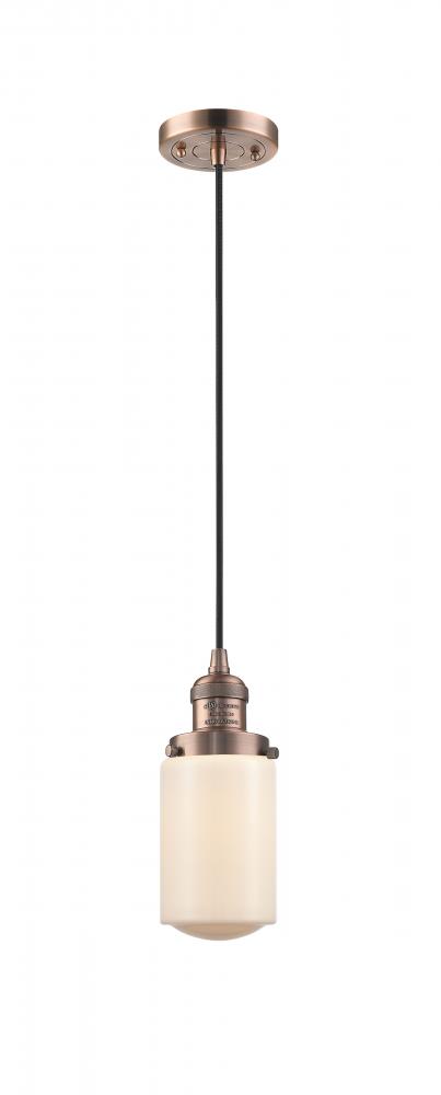 Dover - 1 Light - 5 inch - Antique Copper - Cord hung - Mini Pendant