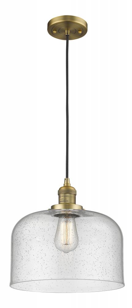 Bell - 1 Light - 12 inch - Brushed Brass - Cord hung - Mini Pendant