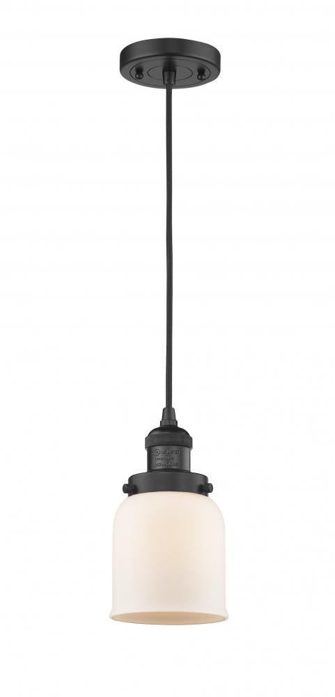 Bell - 1 Light - 5 inch - Matte Black - Cord hung - Mini Pendant