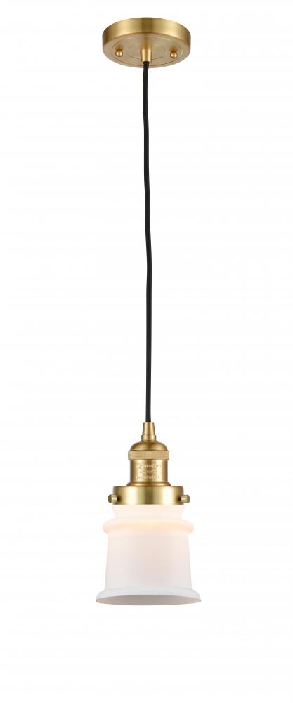 Canton - 1 Light - 5 inch - Satin Gold - Cord hung - Mini Pendant