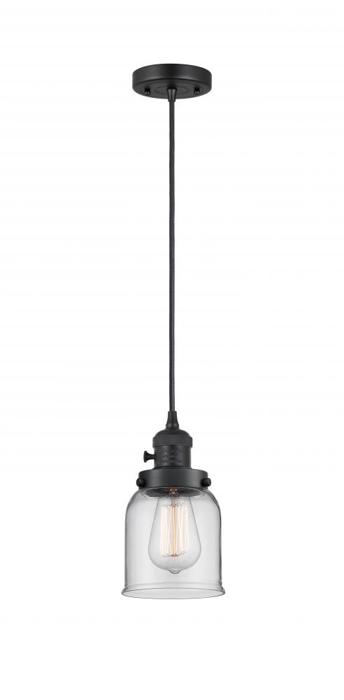 Bell - 1 Light - 5 inch - Matte Black - Cord hung - Mini Pendant