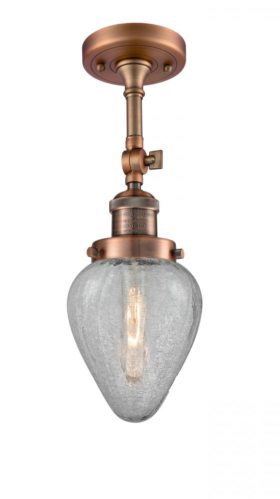 Geneseo - 1 Light - 7 inch - Antique Copper - Semi-Flush Mount