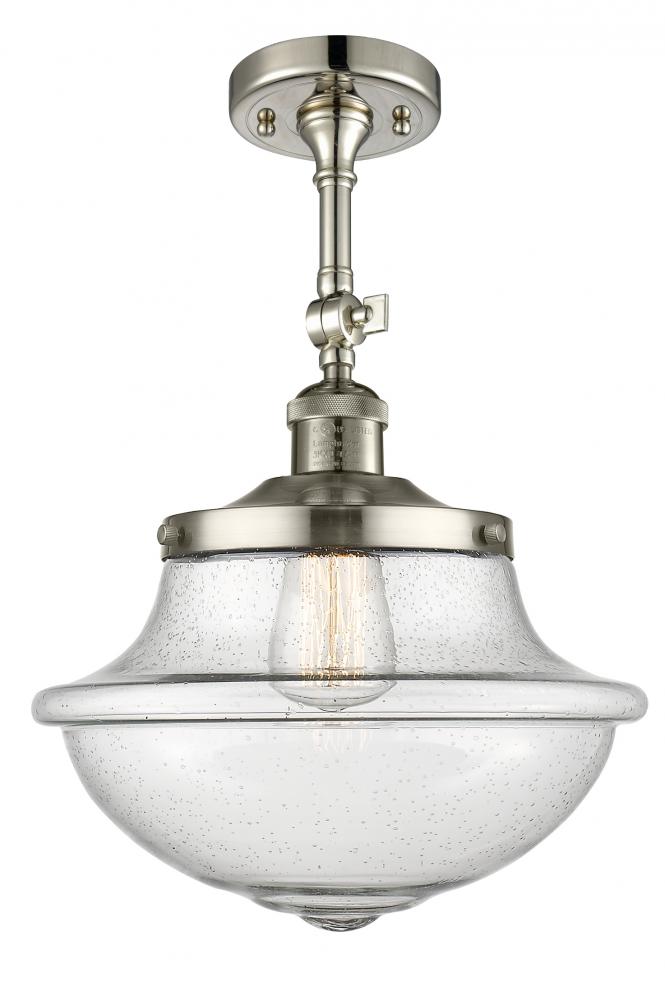 Oxford - 1 Light - 12 inch - Polished Nickel - Semi-Flush Mount