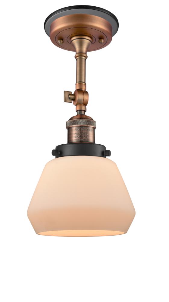 Fulton - 1 Light - 7 inch - Antique Copper - Semi-Flush Mount