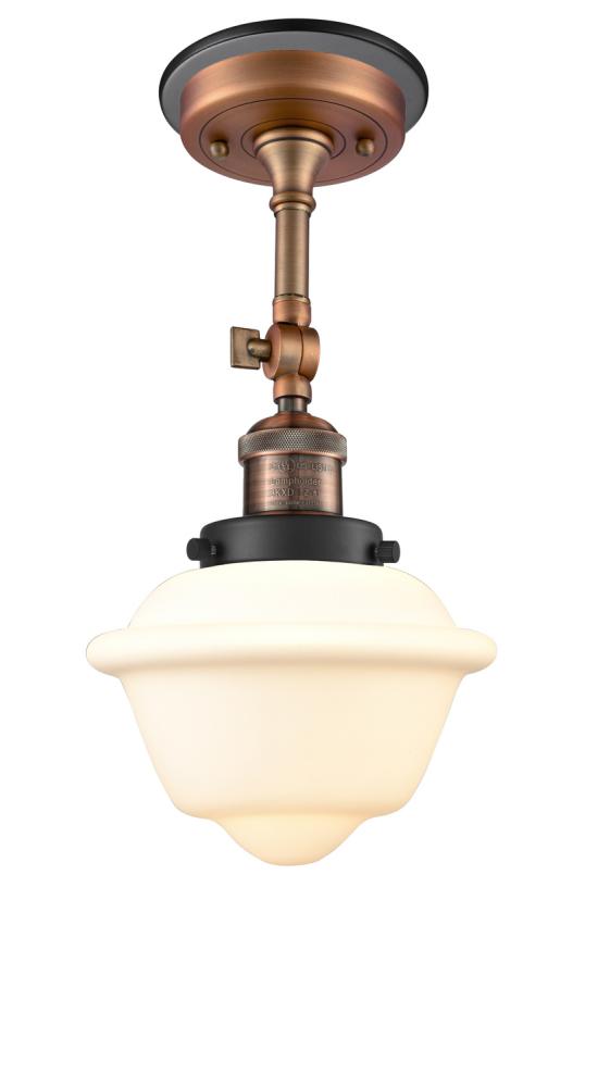 Oxford - 1 Light - 7 inch - Antique Copper - Semi-Flush Mount