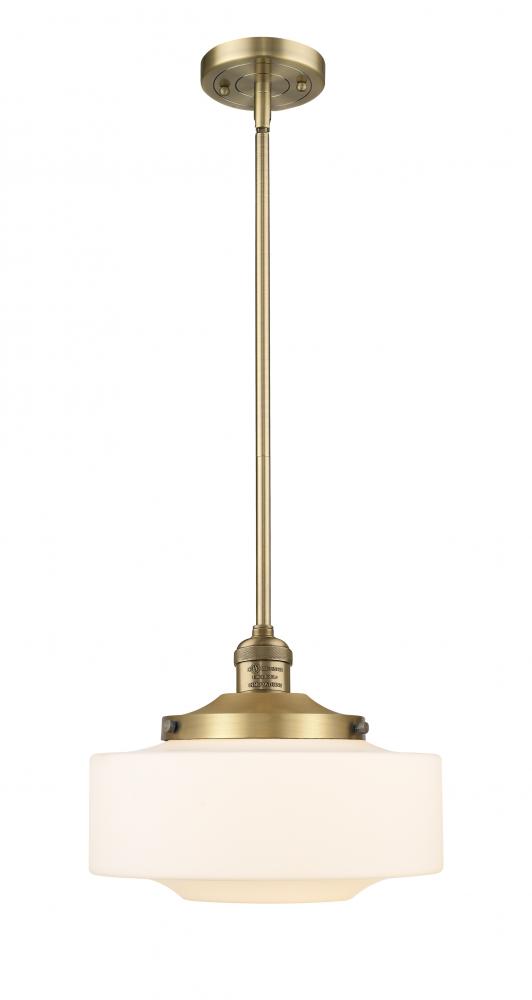 Bridgeton - 1 Light - 12 inch - Brushed Brass - Stem Hung - Mini Pendant