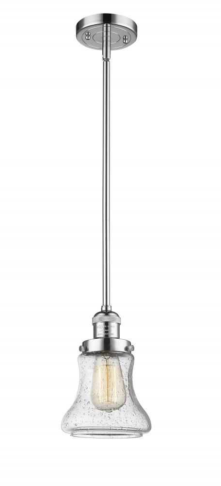 Bellmont - 1 Light - 7 inch - Polished Chrome - Stem Hung - Mini Pendant