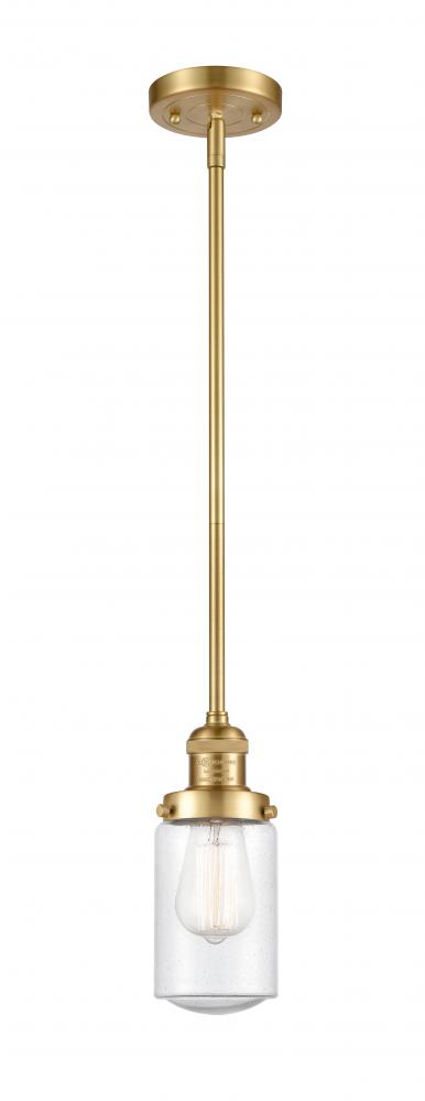 Dover - 1 Light - 5 inch - Satin Gold - Stem Hung - Mini Pendant