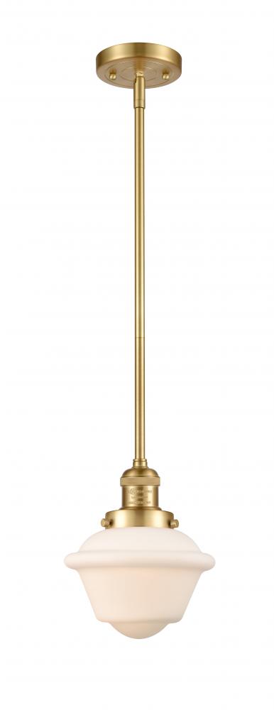 Oxford - 1 Light - 8 inch - Satin Gold - Stem Hung - Mini Pendant