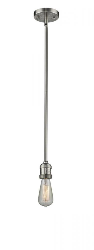 Bare Bulb - 1 Light - 2 inch - Brushed Satin Nickel - Stem Hung - Mini Pendant