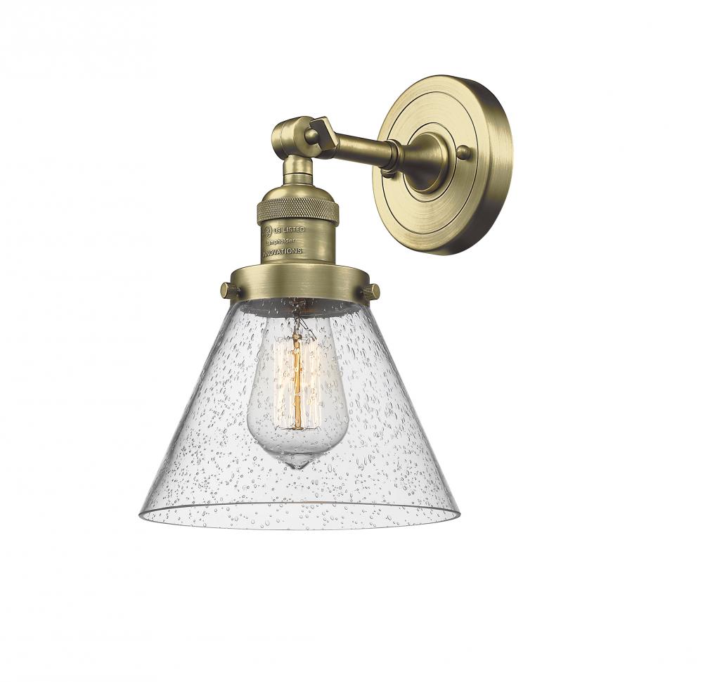 Cone - 1 Light - 8 inch - Antique Brass - Sconce