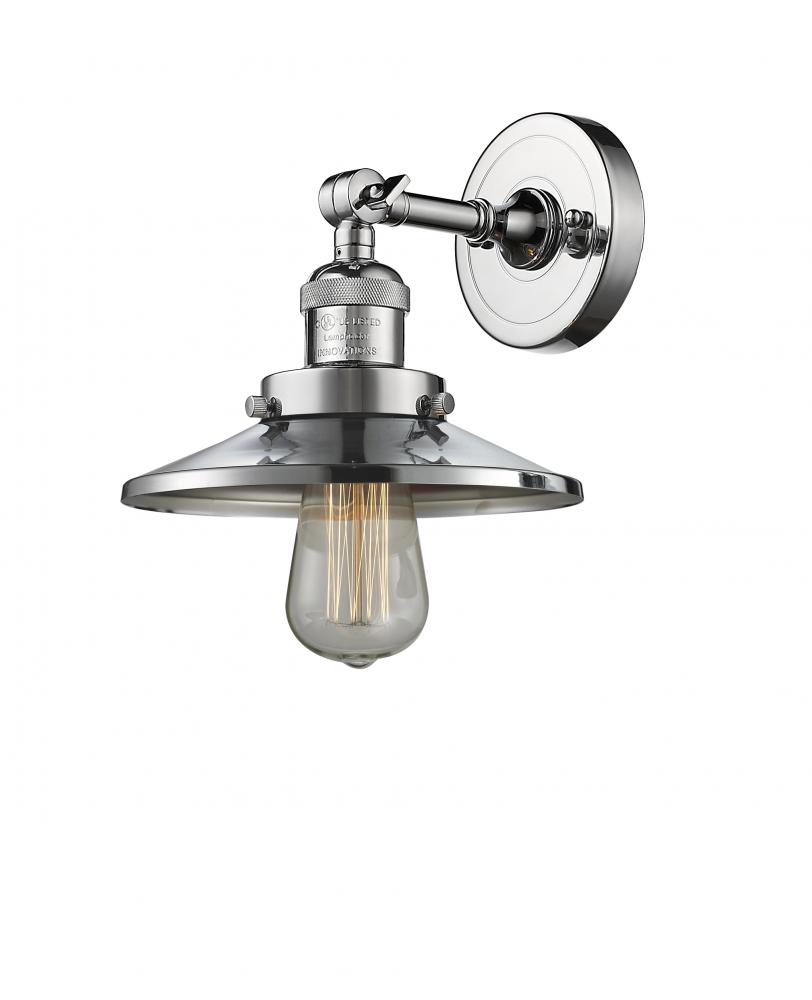 Railroad - 1 Light - 8 inch - Polished Chrome - Sconce