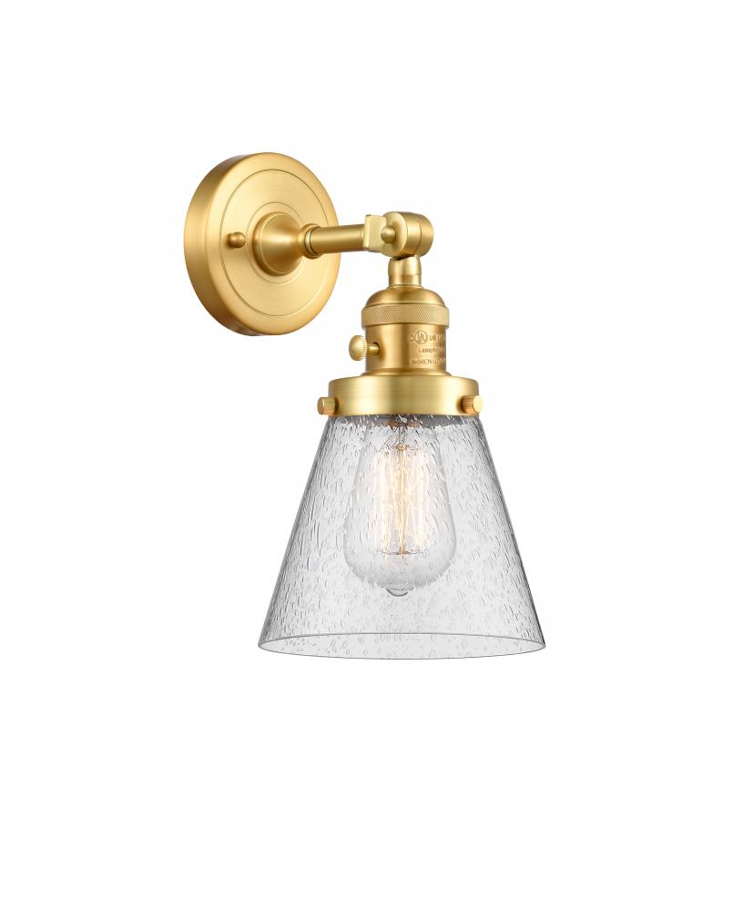Cone - 1 Light - 6 inch - Satin Gold - Sconce