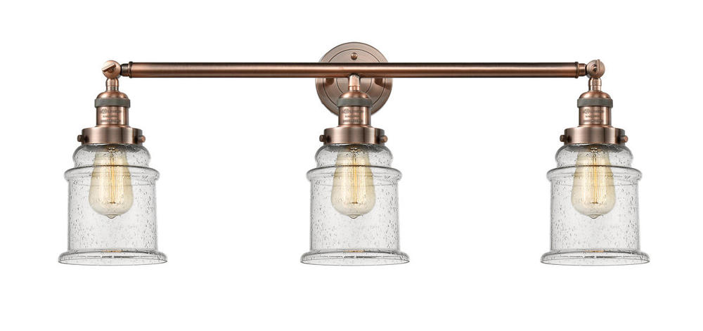 Canton - 3 Light - 30 inch - Antique Copper - Bath Vanity Light