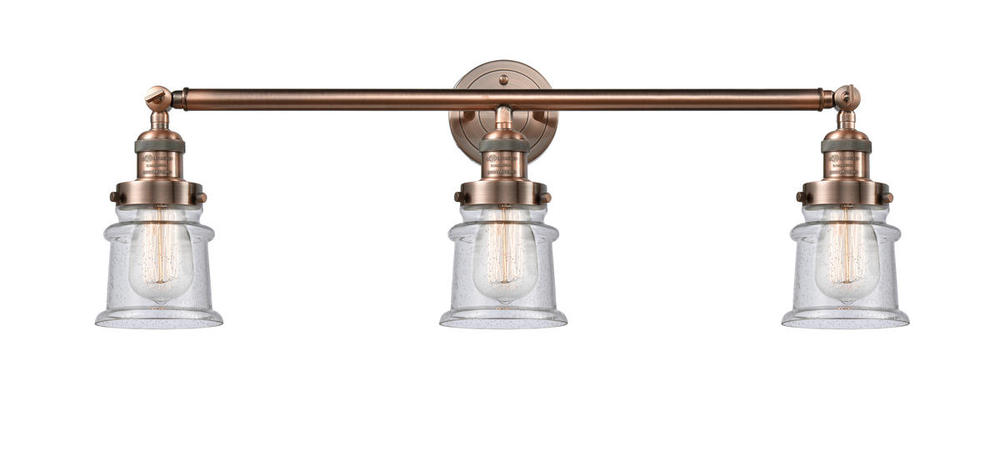 Canton - 3 Light - 30 inch - Antique Copper - Bath Vanity Light