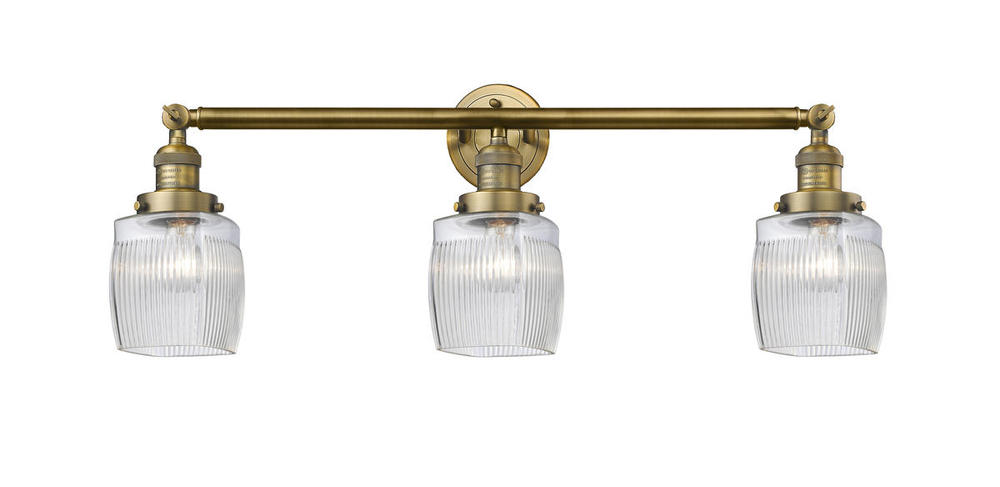 Colton - 3 Light - 32 inch - Brushed Brass - Bath Vanity Light