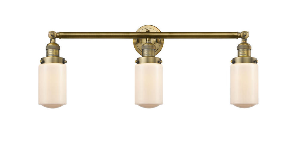 Dover - 3 Light - 31 inch - Brushed Brass - Bath Vanity Light