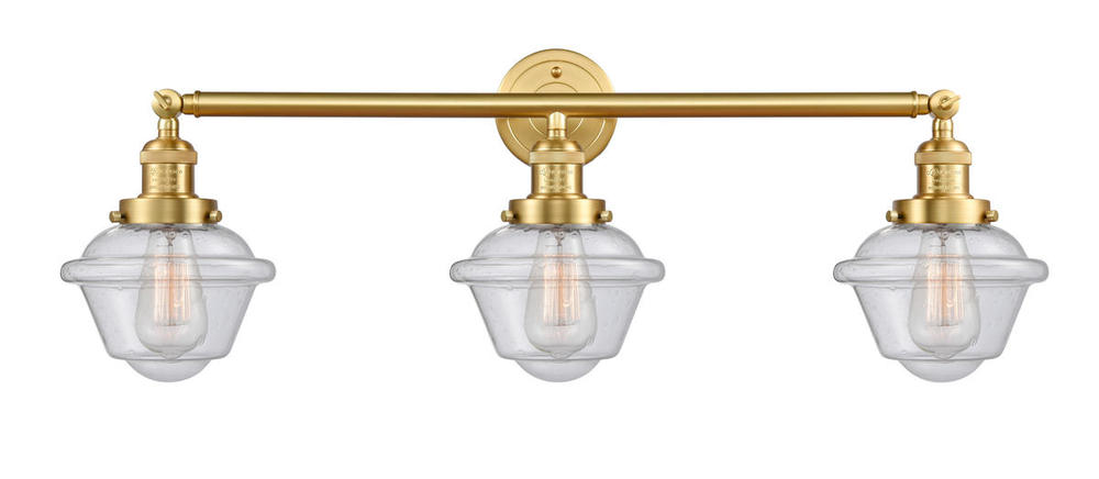 Oxford - 3 Light - 34 inch - Satin Gold - Bath Vanity Light