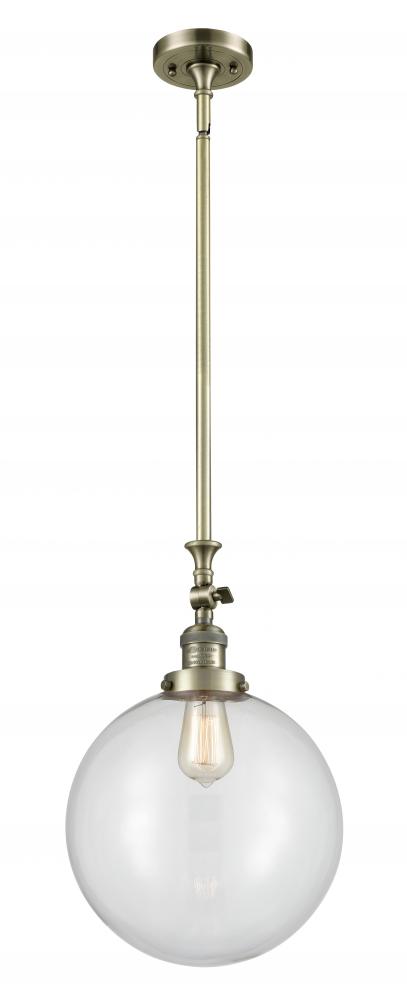 Beacon - 1 Light - 12 inch - Antique Brass - Stem Hung - Mini Pendant